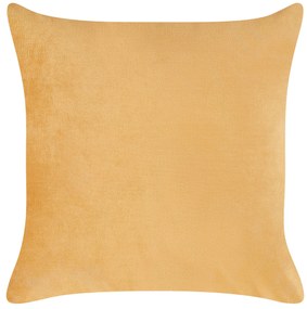 Chaise longue sinistra velluto arancione GONESSE Beliani