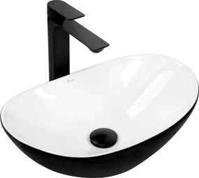 Lavabo da appoggio REA Royal Mini Black White
