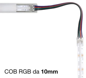Connettore Angolare per strisce LED RGB COB da 10mm - CF 2PZ