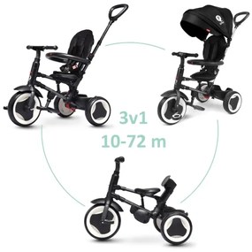QPlay - Triciclo per bambini 3in1 RITO EVA nero