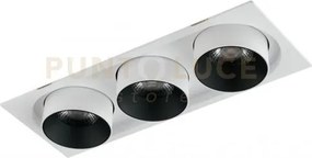 Incasso led outsider bianco 45w 4125lm 3000k 27x10x9,4cm 3 luci