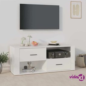 vidaXL Mobile Porta TV Bianco 100x35x40 cm in Legno Multistrato