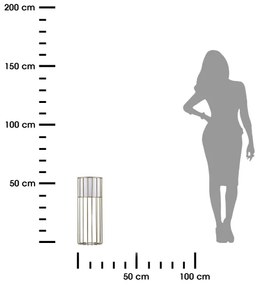 Vaso da fiori in metallo LOFT 55x20 cm oro/bianco