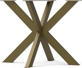 Gamba per mobili STEELMI Stella in acciaio dorato opaco L 56 x P 55 x H 40 cm