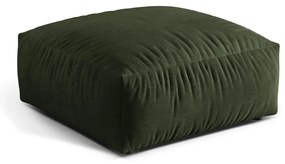 Poggiapiedi componibile verde con rivestimento in velluto Martina – Micadoni