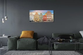 Quadro su tela Edifici per la città vecchia di Darńsk 100x50 cm