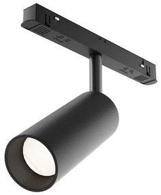 Faretto Per Binario Moderno Focus Led Alluminio Nero 1 Luce Naturale 12W