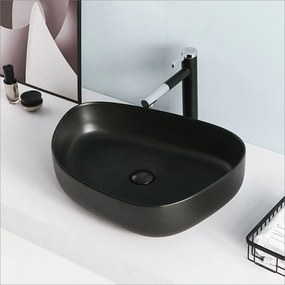 Lavabo D'Appoggio 54,7x39,5 Cm Rubicer "Break The Rules" Nero Opaco