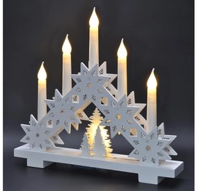 Solight 1v265 - Candelabro natalizio a LED 5xLED/2xAA bianco caldo