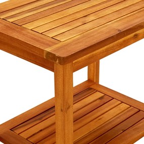 Tavolino da Salotto 50x35x45 cm in Legno Massello di Acacia