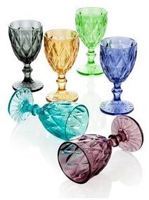 Set di 6 bicchieri Calice Diamante, 250 ml - Brandani