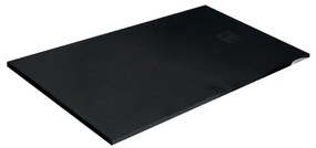 Piatto doccia in resina Strato nero L 140 x L 90 x H 2.8 cm opaco effetto pietra