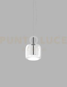 Jube sospensione p cristallo bianco nero opaco 2 l2202 1 led 13w 2...