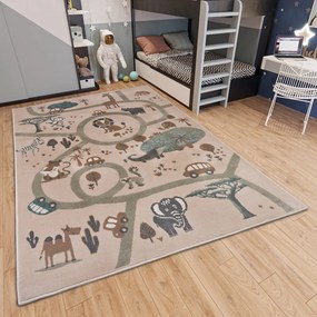 Tappeto beige per bambini 120x170 cm Animal Park - Hanse Home