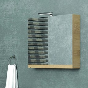 Specchiera bagno contenitore da 75 cm con 2 ante NEL-75 - KAMALU