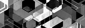 Stampa su tela – Geometria astratta in bianco e nero