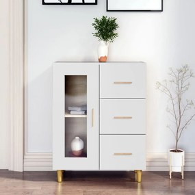 Credenza Bianca 69,5x34x90 Cm İn Legno Multistrato /