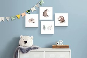 Set di quadri – Animali del bosco in stile minimalista
