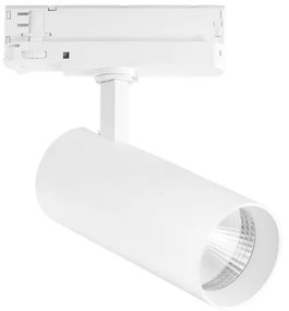 Faretto per binario LED-PLANE-W-30M bianco matto LED 30 W