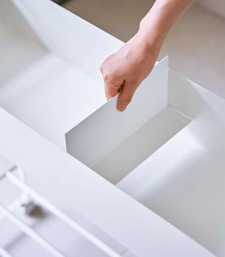 Scarpiera da bambini in metallo bianco 74,5x74,5x22 cm Tower - YAMAZAKI