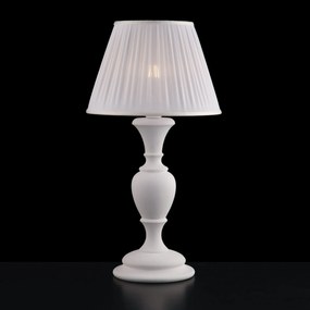 Bonetti Illumina - lampada da tavolo grande 1 luce Fiorenza Bianco Shabby