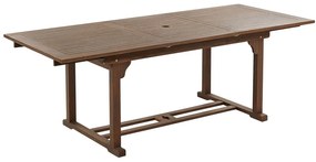 Tavolo da giardino legno di acacia scuro 160/220 x 90 cm AMANTEA Beliani