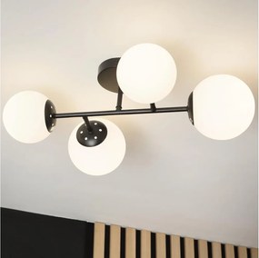 Brilagi - Plafoniera MALONY 4xE14/20W/230V nera