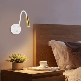 Brilagi - LED Lampada flessibile da muro MAYA LED/3W/230V 4000K bianco/oro