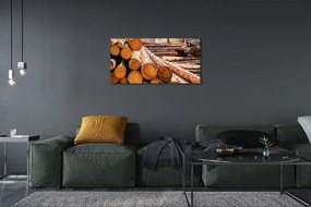 Quadro su tela Palline di composizione in legno 100x50 cm