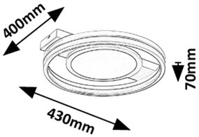 Rabalux 71401 - Plafoniera LED dimmerabile SHIRIN LED/40W/230V 3000-6500K + telecomando