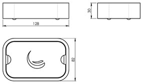 Gedy - Portasapone NINFEA bianco/bambù