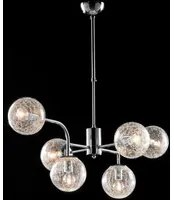 Lampadario Moderno Ikarus Cromo 6 Luci E14