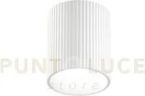 Plafoniera naos tonda in gesso 1 luce attacco gu10 ?11x13cm  in ges...