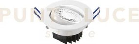 Incasso led orione bianco tondo 7w 650lm 4000k 8,7x5,7cm