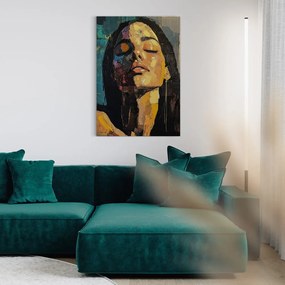 Quadro con elementi dipinti a mano 70x100 cm Vivian – Styler