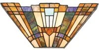 Appliques - Lampade Da Parete Tiffany Inglenook Metallo 2 Luci E14