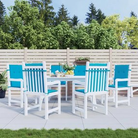 Cuscini Per Sedia 6 Pz Blu 100x50x3 Cm İn Tessuto Oxford /