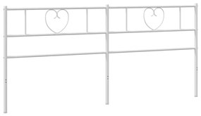 Testiera in metallo bianco 180 cm