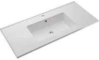 Lavabo da Incasso 101x46,5x2 cm in Resina TFTBianco Lucido