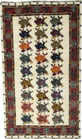 Gabbeh Tappeto 120x210 Beige (Iran) Annodato A Mano