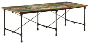 Tavolo Da Pranzo 220x90x77 Cm İn Legno Massello Di Recupero /