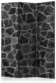 Paravento separè Pietre nere - texture architettonica di mosaico di pietra nera
