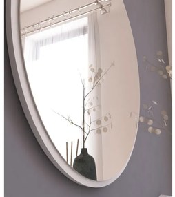 Specchio da parete OZZE diametro 60 cm bianco