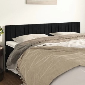 Testiera 2 Pz Nera 90x5x78/88 Cm İn Velluto /