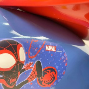 Triciclo a Pedali Primi Passi per Bambini 3 Ruote e Vano Contenitore Marvel Spidey Blu e Rosso...