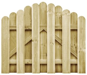Cancello Da Giardino İn Legno Di Pino Impregnato 100x75 Cm /