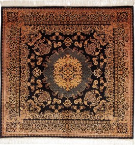 Ghom Tappeto 200x200 (Iran) Annodato A Mano