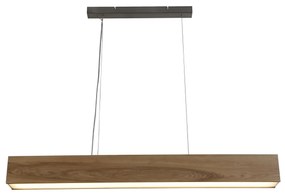 Lampadario Contemporaneo Cenere Acciaio Marrone Legno Argento Led 21W 3000K