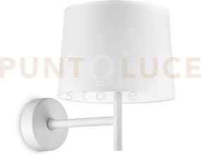 Set up applique 1 luce attacco e27 in metallo bianca
