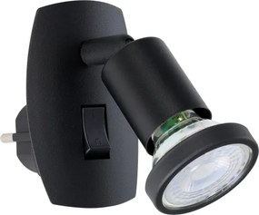 Eglo 300911 - Lampada LED a spina PARRINI 1xGU10/4,5W/230V nera